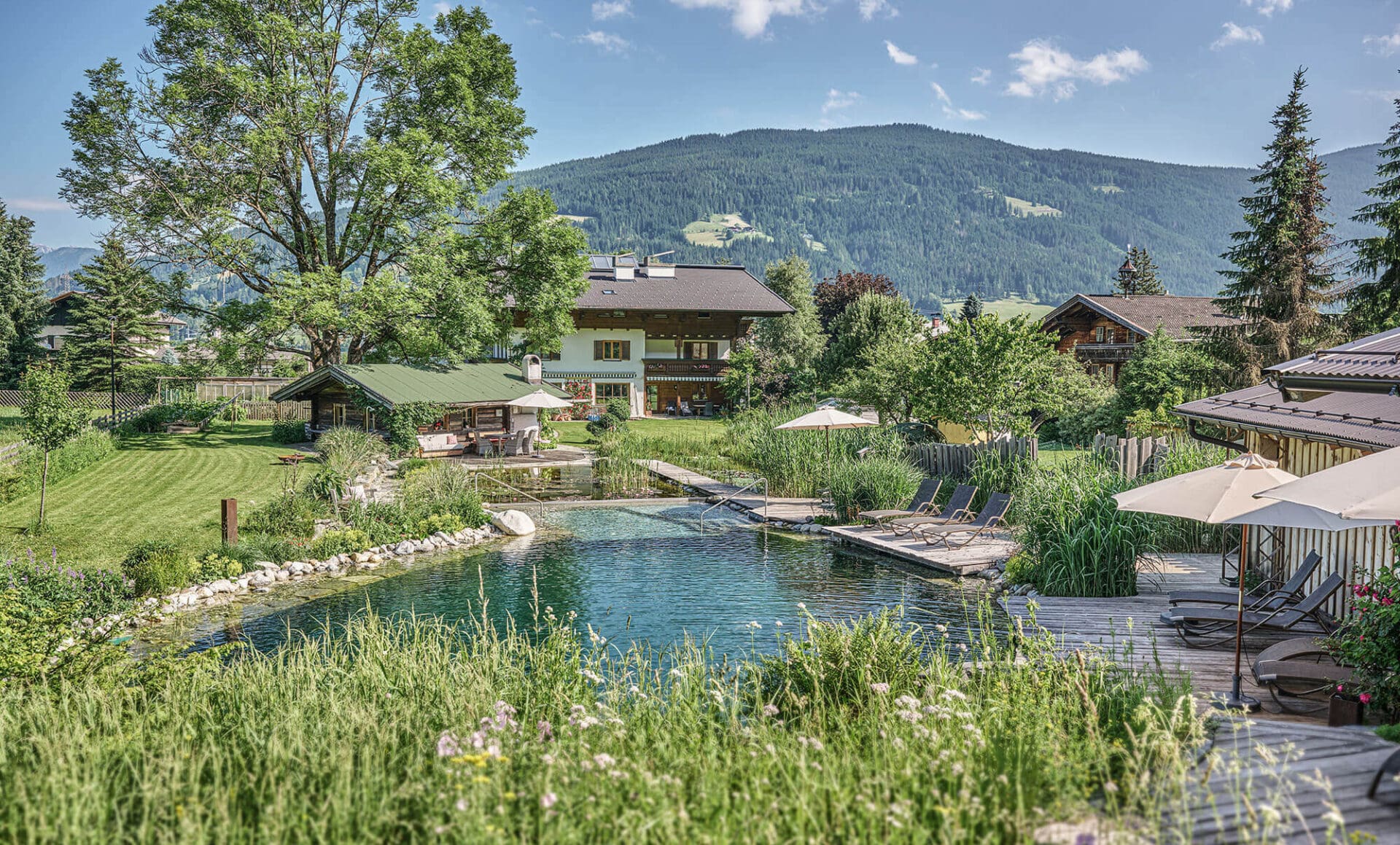 Garten im Landhaus Huber, Sommerurlaub in Altenmarkt im Pongau